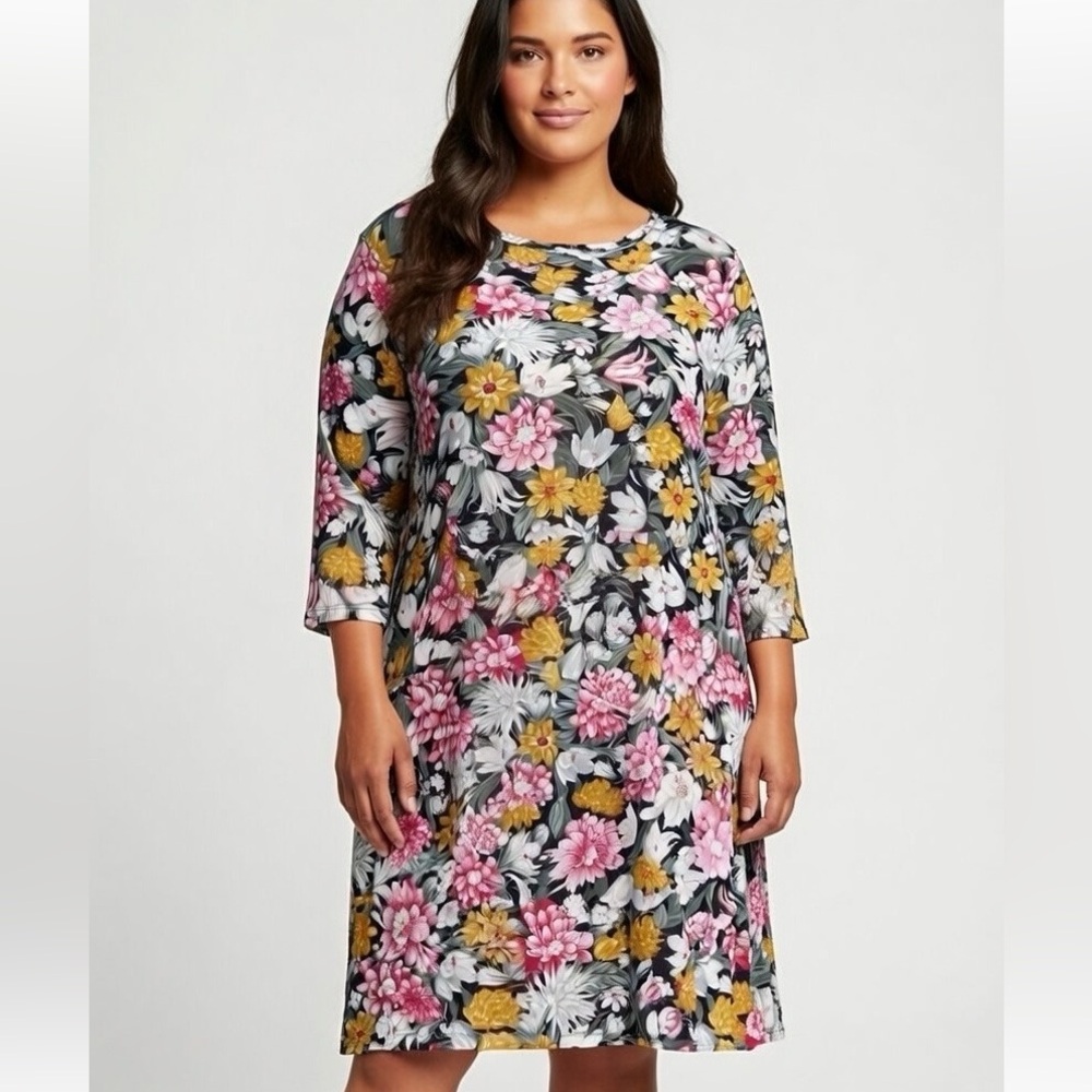 Floral Women's tropical dress s L